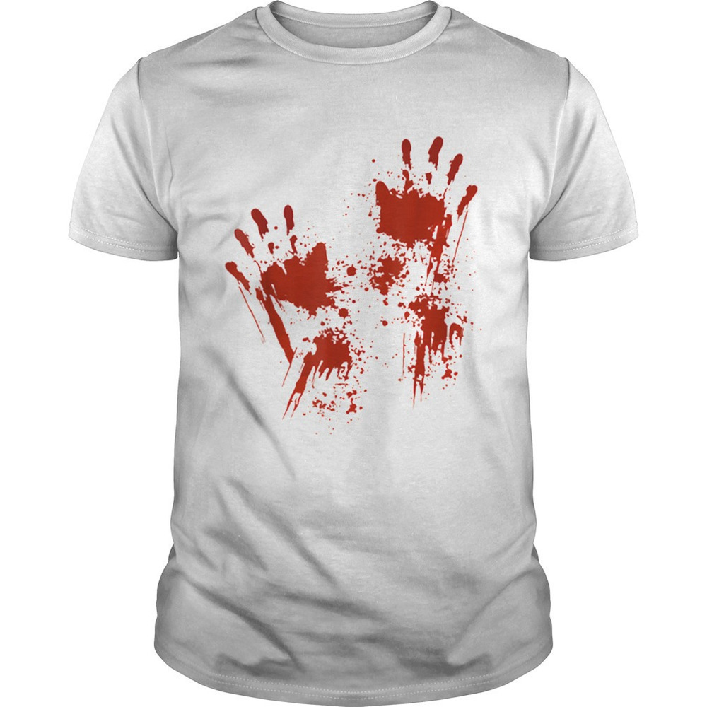 Halloween Blood Hands Costume Zombie Outfit Shirt
